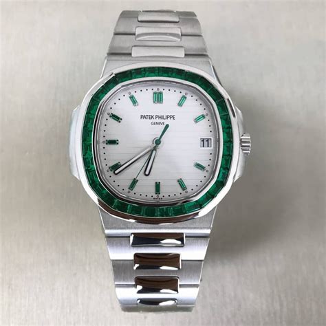 patek philippe nautilus platinum emerald.